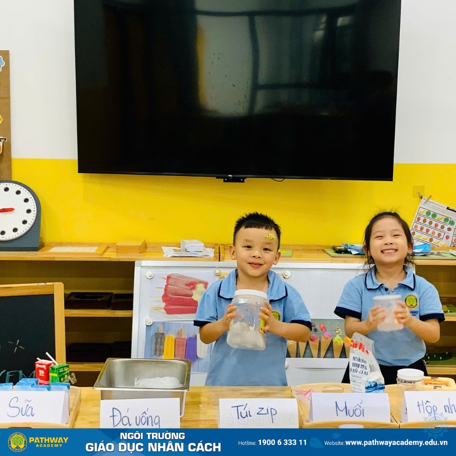 Trường học Kindergarten có môi trường học tập đa trải nghiệm. 