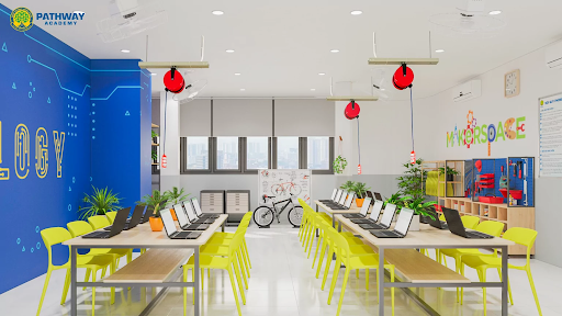 Cơ sở vật chất hiện đại tại Pathway Academy là nền tảng quan trọng để triển khai hiệu quả phương pháp dạy học tích hợp.