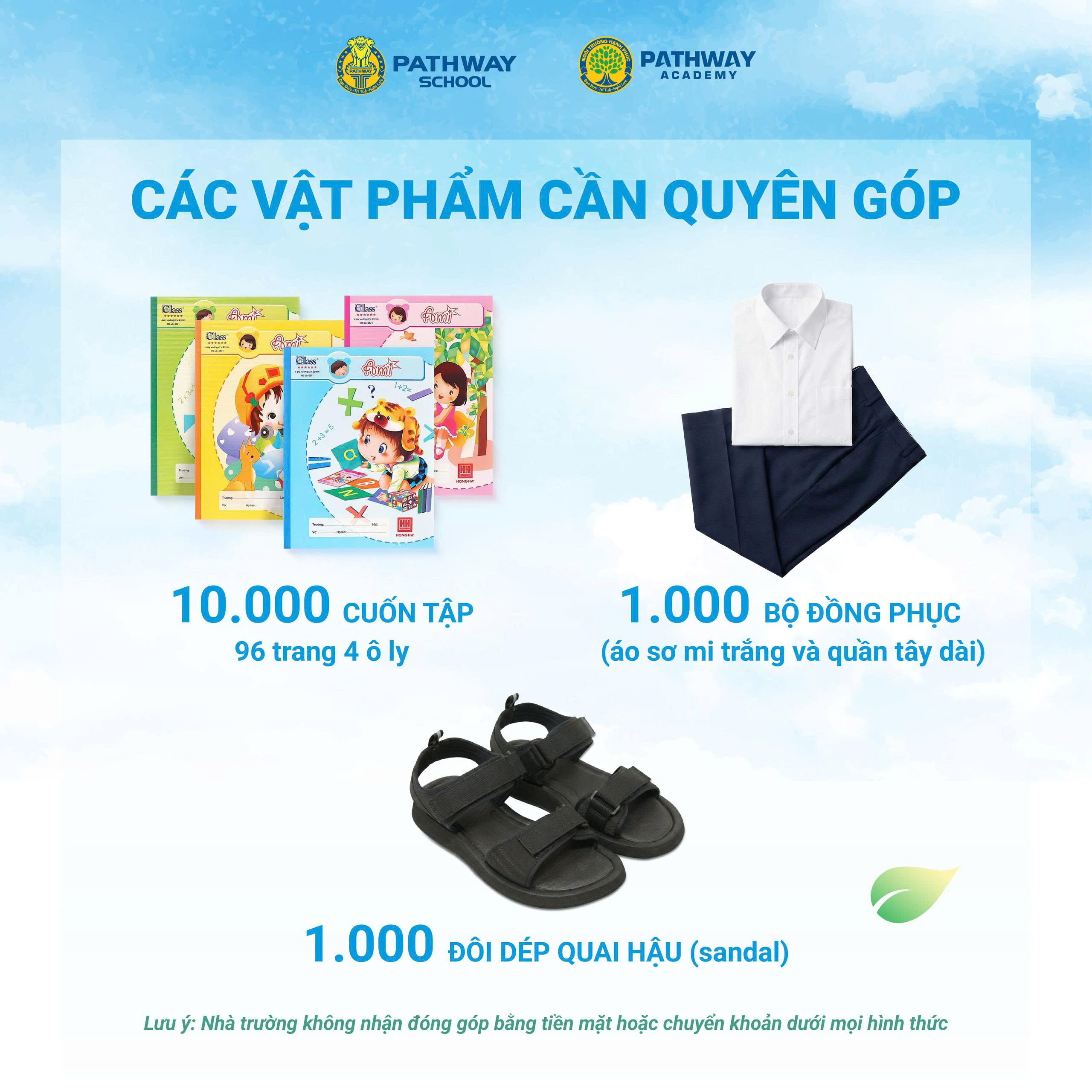 chiến dịch quyên góp cho học sinh vùng lũ